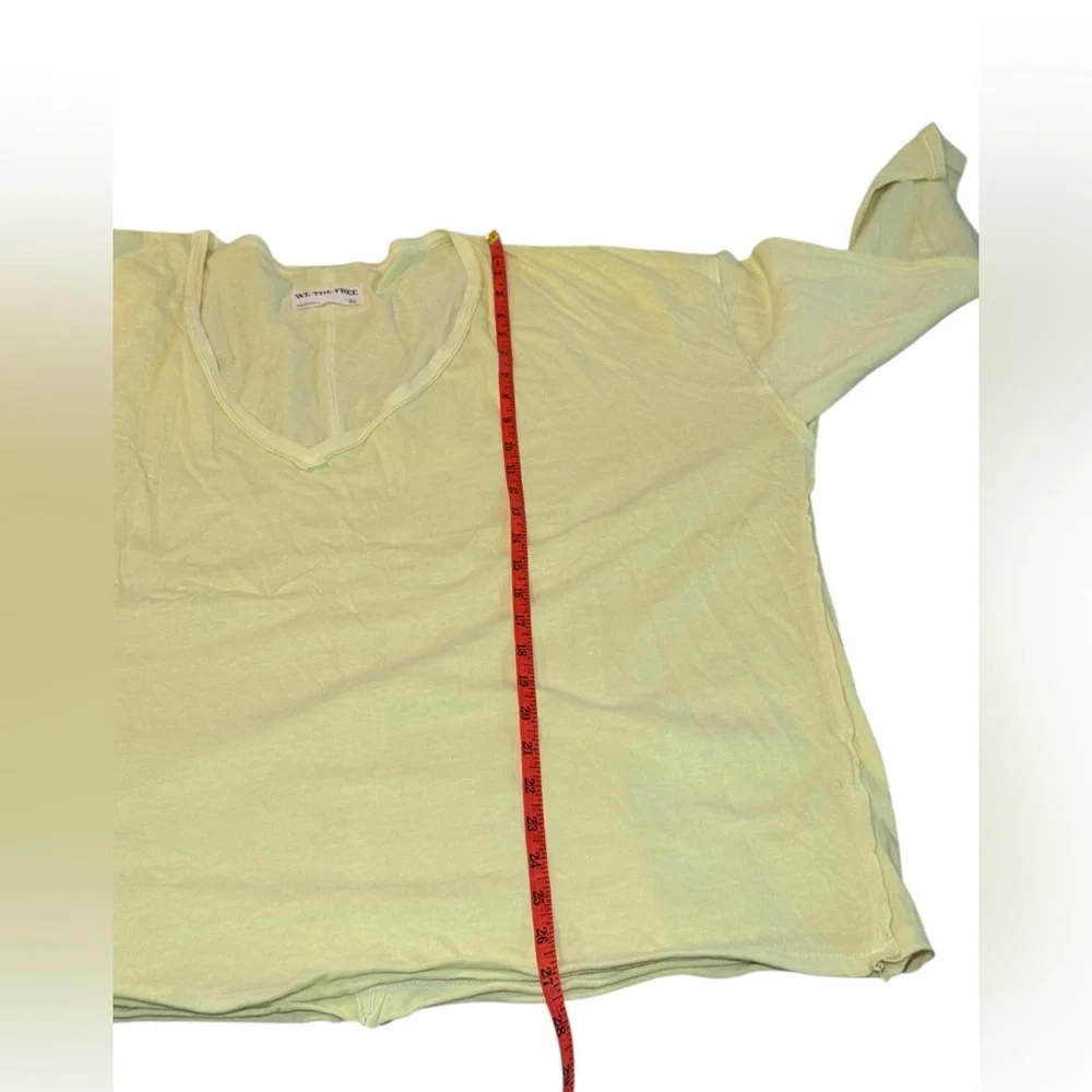 NWOT We The Free Yellow Long Sleeve On My Mind V-Neck Top | Sz XL - Picture 8 of 8